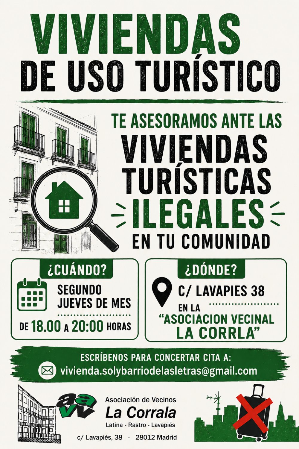 Te asesoramos ante las VIVIENDAS TURISTICAS.